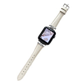 Genuine Leather Strap with Fashion Metal C Buckle for Apple Watch-1
