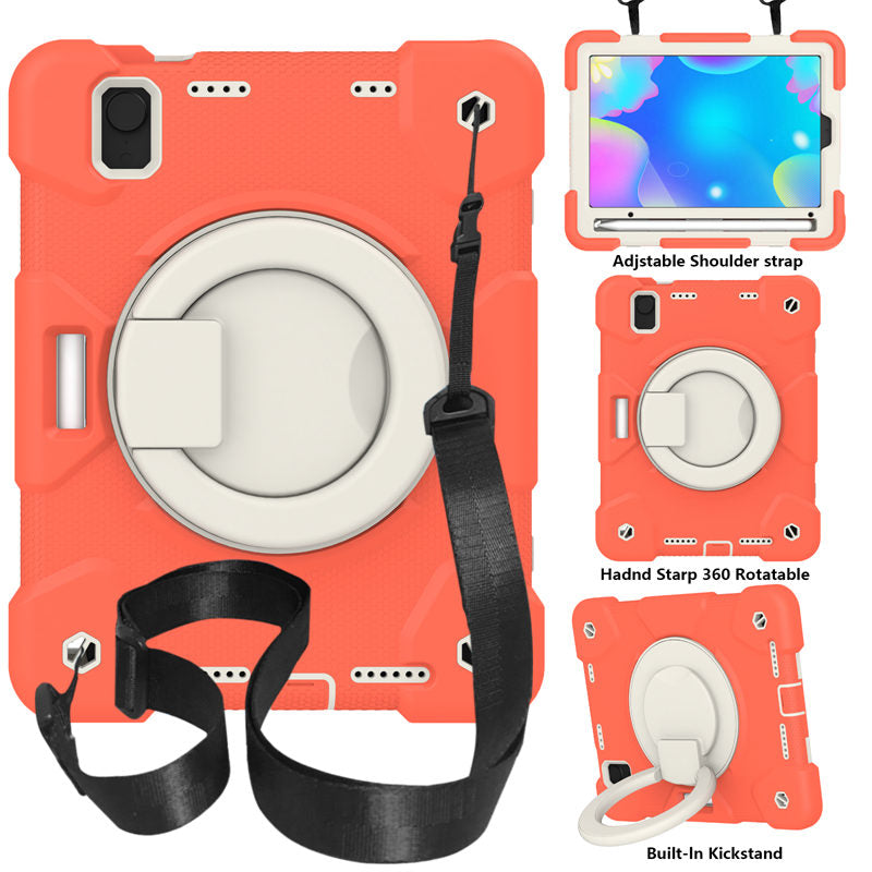 iPad Case For iPad Mini 6 with 360¡ãSwivel Stand-Coral Orange