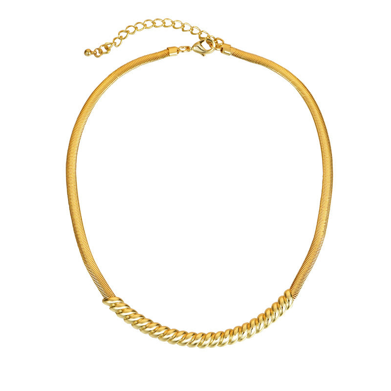 Herringbone Thick Necklace Snake Chain for Women Jewelry