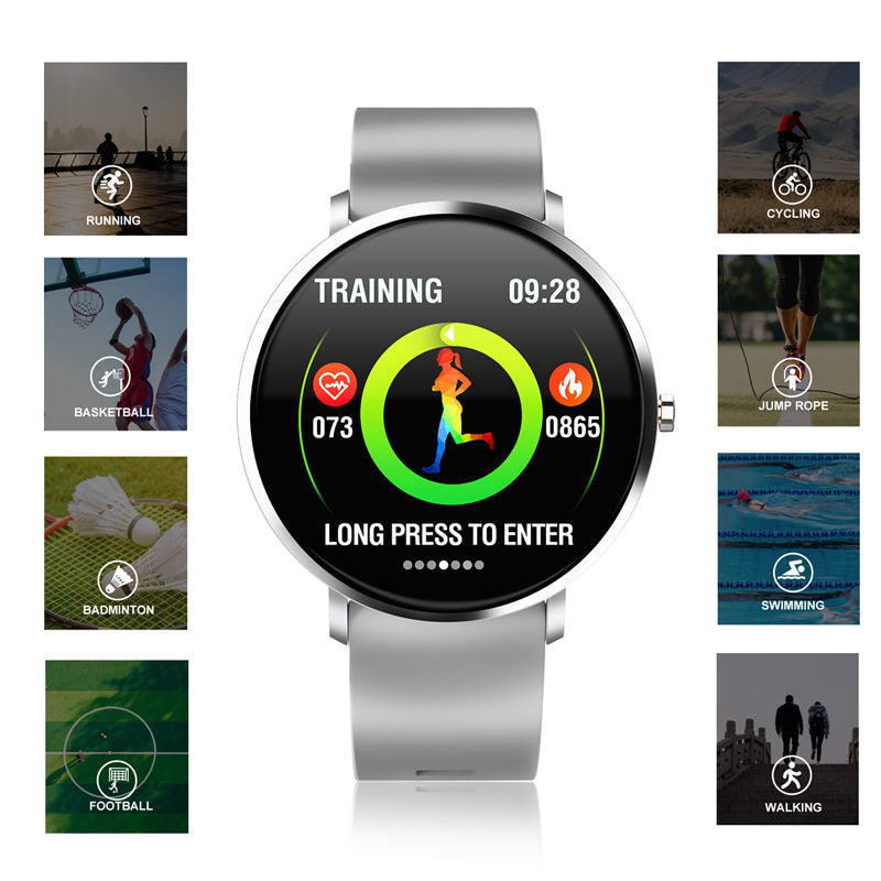 F25T Smart Watch with Heart Rate Blood Oxygen Sleep Monitor Pedometer-Grey