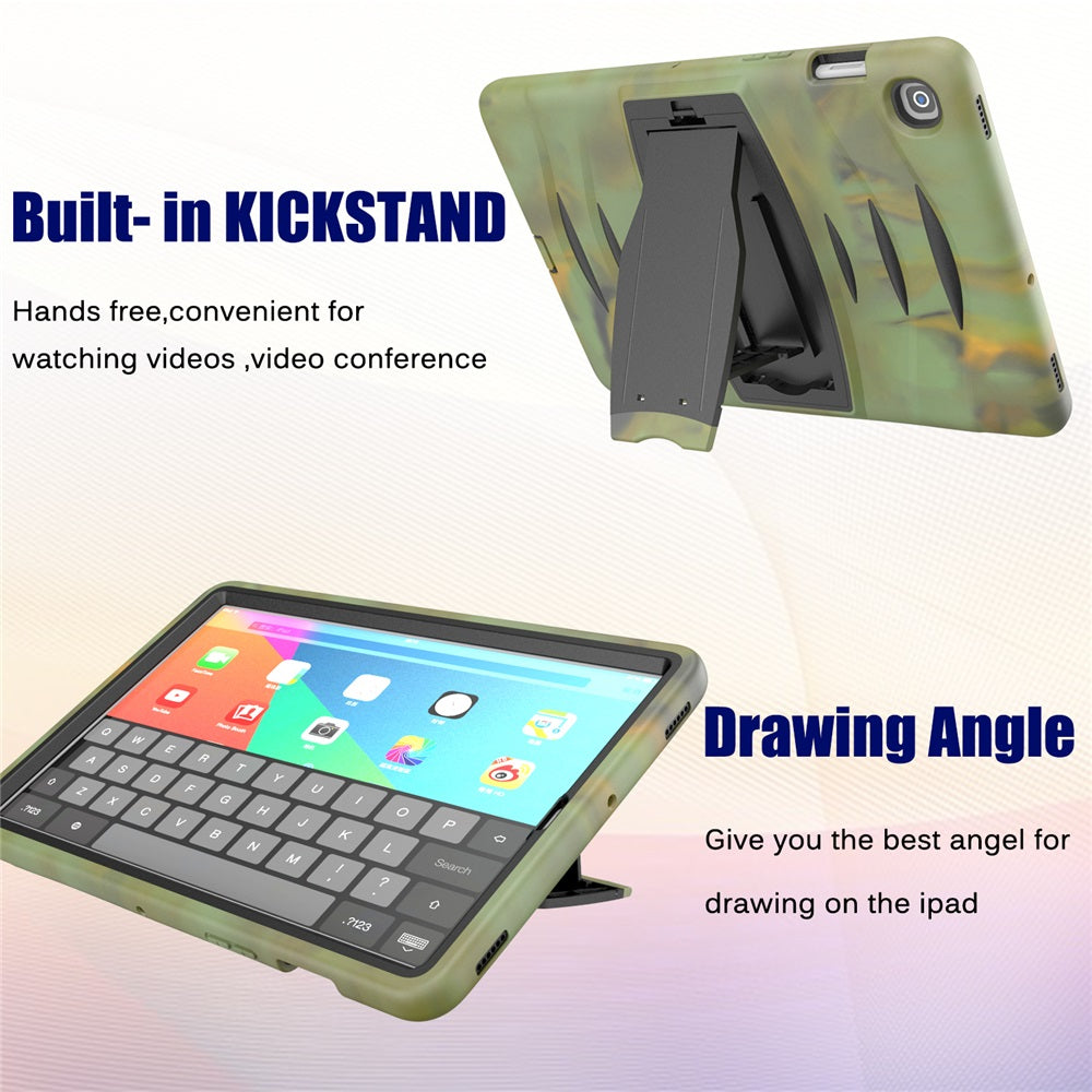 Shock Wave Kickstand Case Anti-Fall Protection For Samsung Tab S5E 10.5 T720/T725(2019)-Camouflage