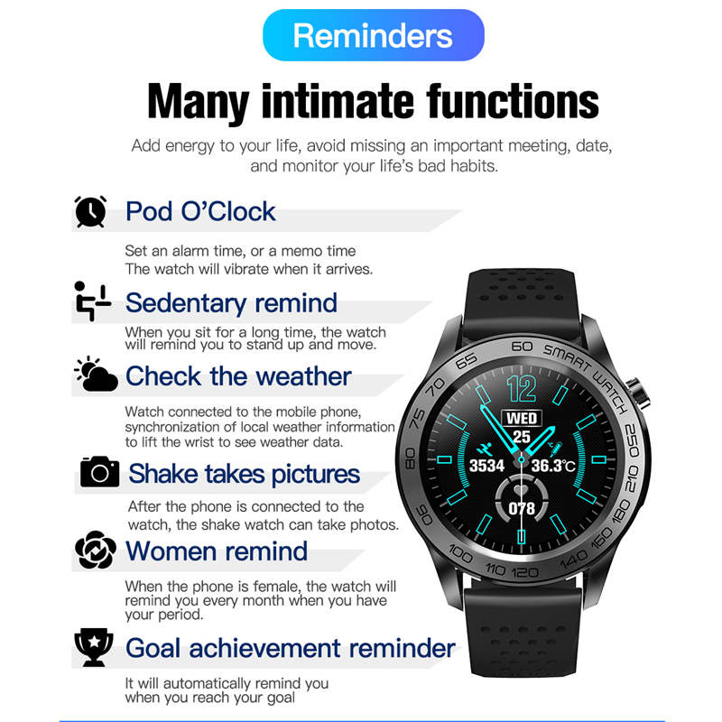 F22U Smart Watch with Heart Rate Monitor Body Temperature Thermometer IP67 Waterproof-Red