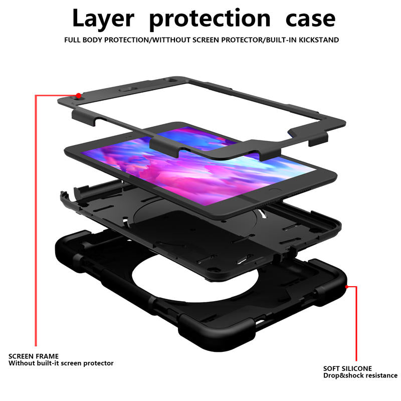 iPad Case For iPad Mini 4/5 with 360¡ãSwivel Stand-Black