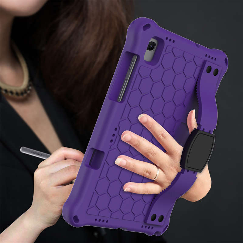 Hive SamSung Tablet Case For Sansung S6 10.5 (2019)/ S5E(2019)/Tab A7 (2020) Durable Stand Cover With Shoulder Strap-PurpleBlack