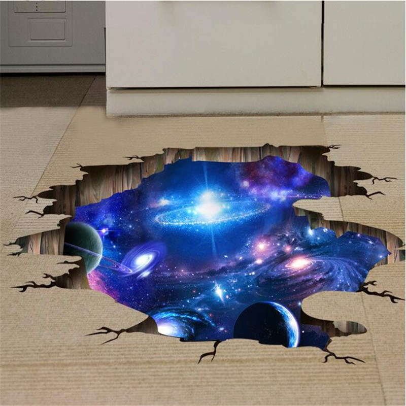3D Wall Stickers Universe Galaxy Outer Space Planet Wall Decor for Kids Rooms Ceiling