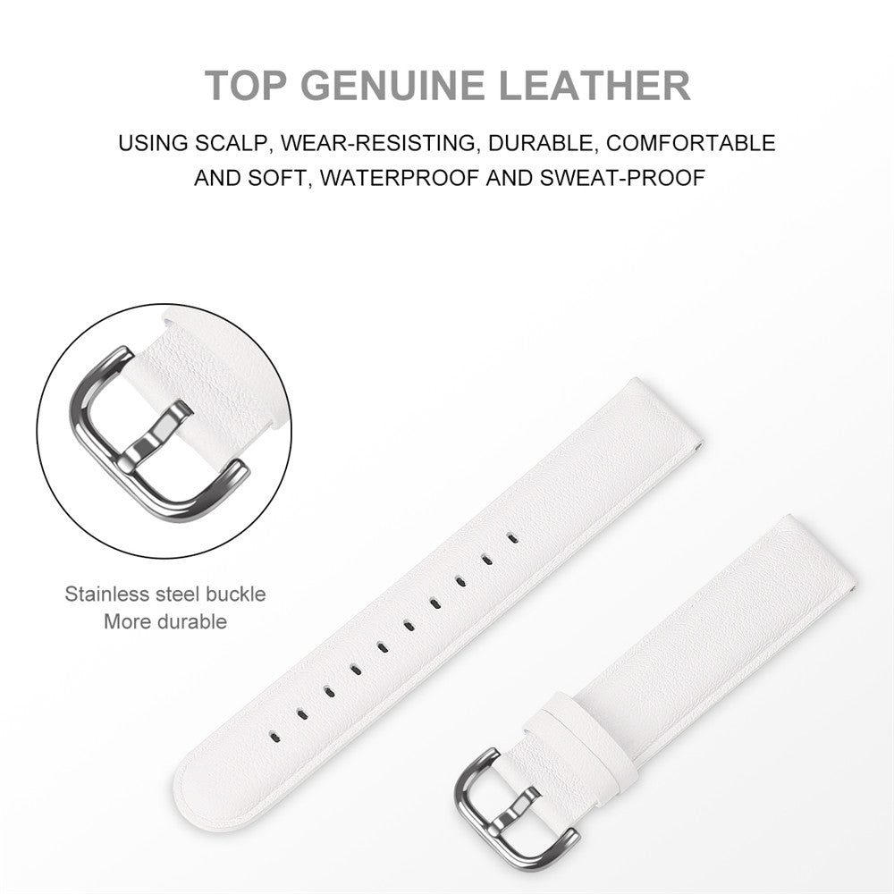 Fashion Leather Watch Band For Samsung Galaxy Watch 42/46mm Gear S3 Frontier/Classic(White)
