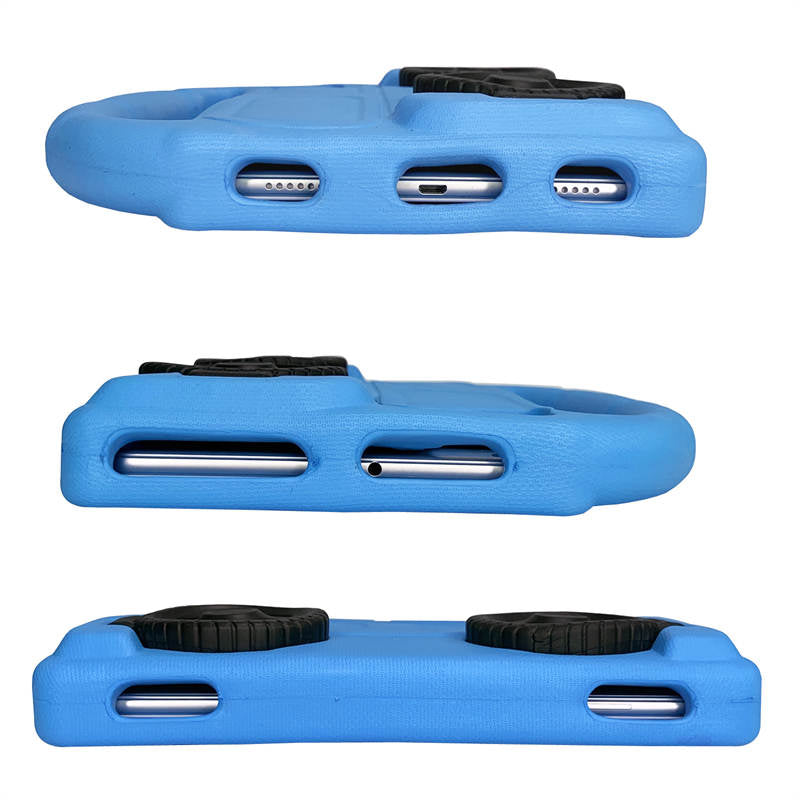 Wheel Samsung Tablet Tablet Case For 8.0inch Tab A 3 4 E/8.7inch Tab A7lite Shockproof Stand Cover With Handle Stand-Blue