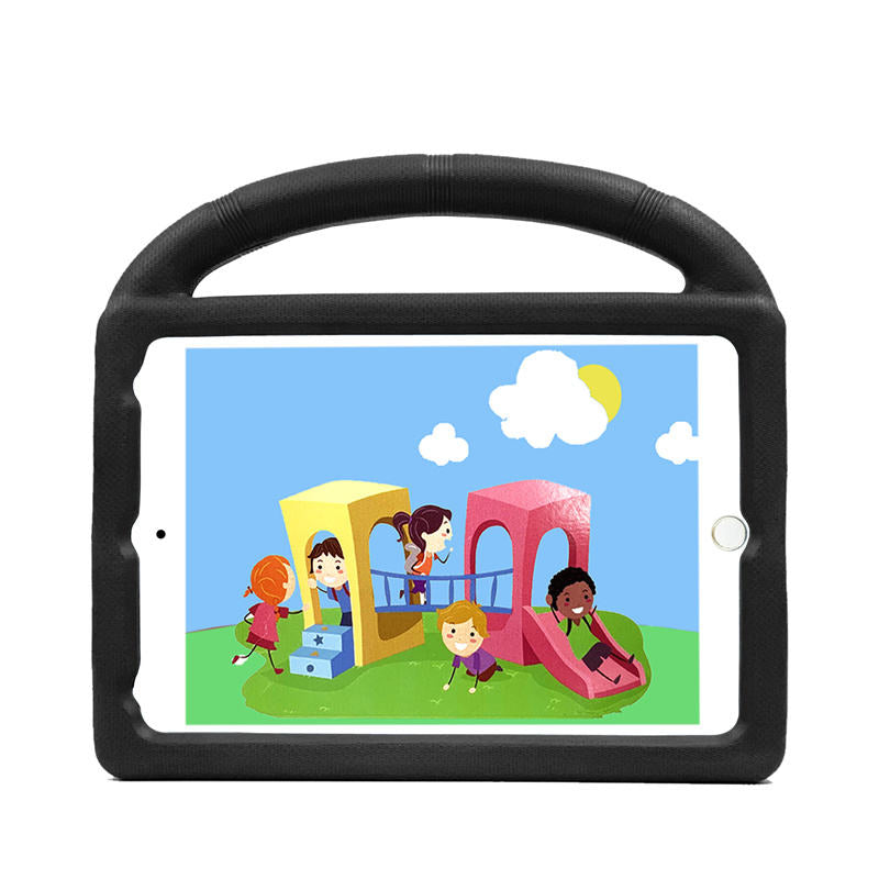 Wheel iPad Case For iPad Mini 1/2/3/4/5 Shockproof Stand Cover With Handle Stand-Black