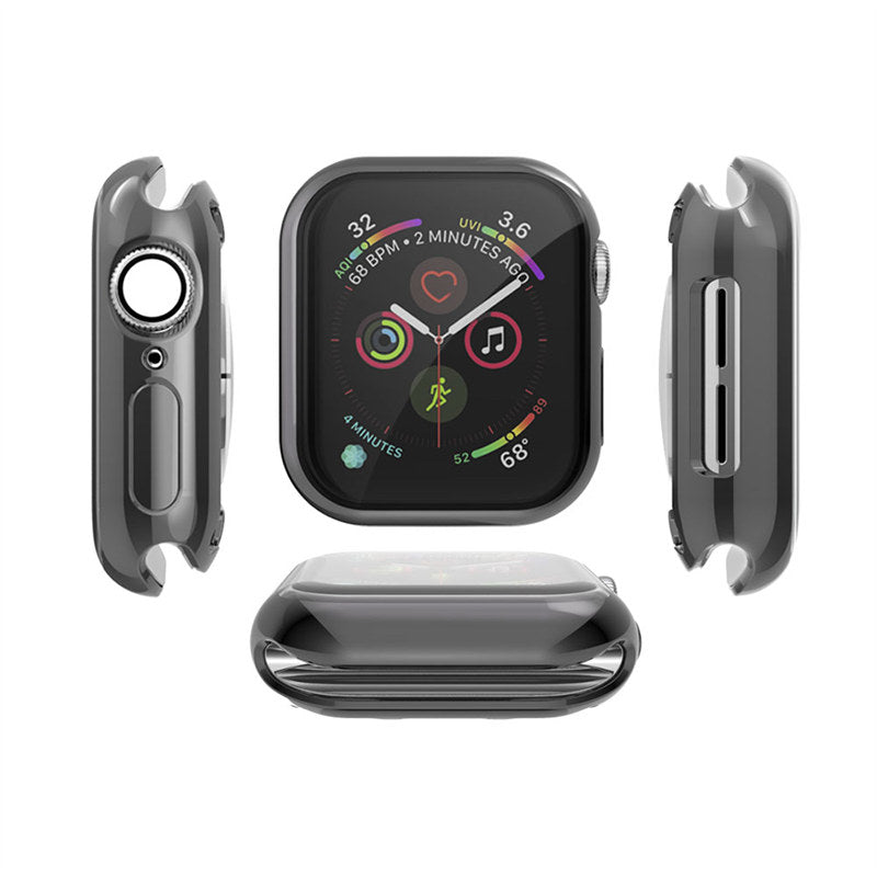 TPU All Around Screen Protective Cover for iWatch SE/6/5/4/3/2/1-Black