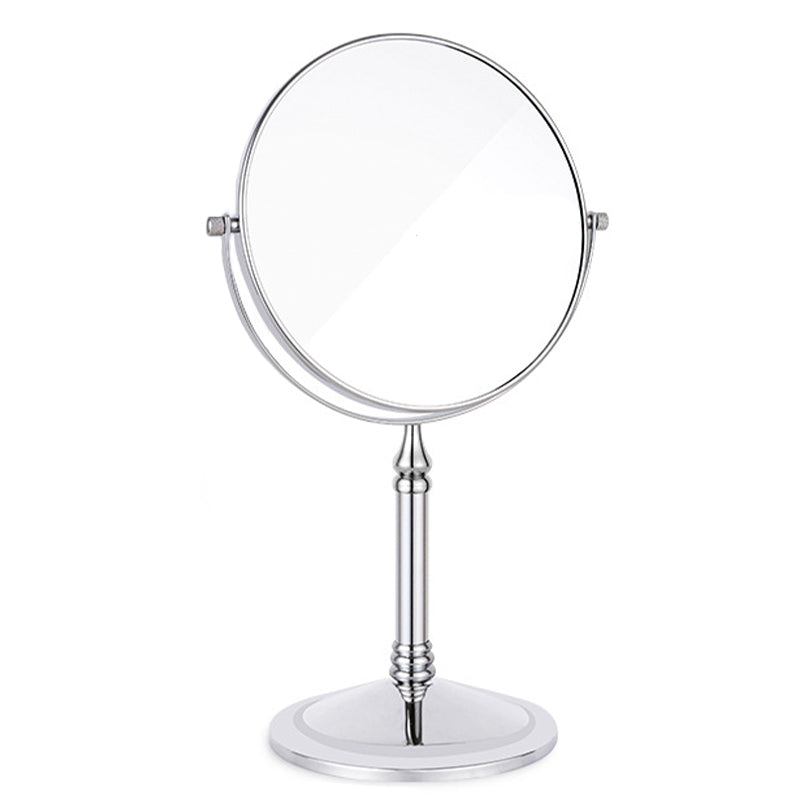 Home & Living8in Standing Mirror Dual-Sided Magnifying Makeup Mirror-Silver