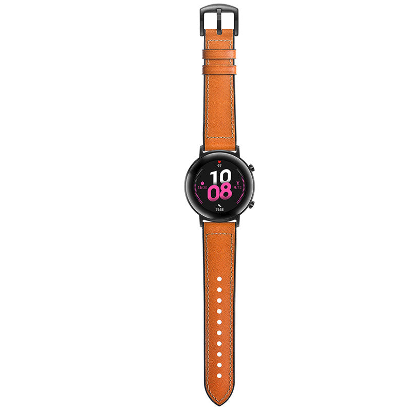 Silicone Leather Watch Strap 22mm 20mm For Samsung Galaxy Watch - Yellow