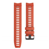 For Garmin Instinct Watchband Soft Silicone Adjustable Replacement Strap 22MM Black Steel Buckle-Ice Field White