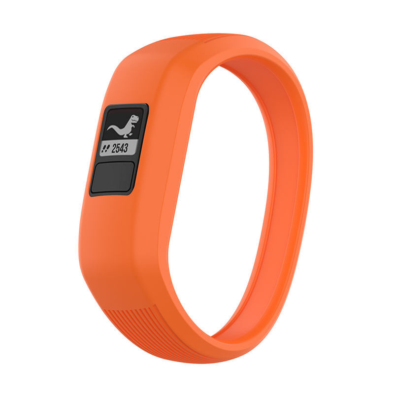 Soft Silicone Replacement Watchband for Garmin Vivofit JR Band for Kids Women Men-Orange