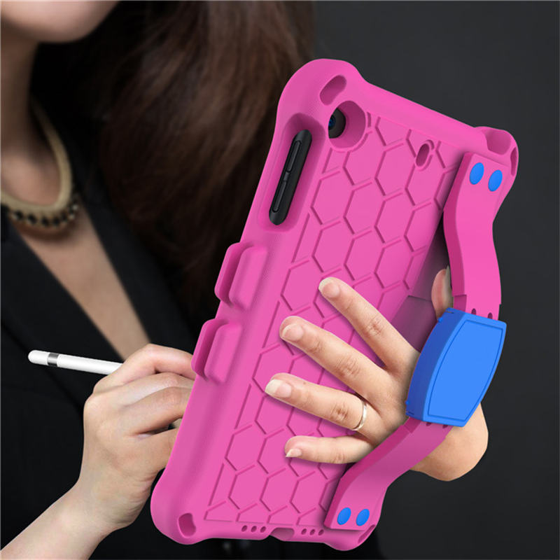 Hive iPad Case For iPad Mini 1/2/3/4/5 Durable Stand Cover With Shoulder Strap-RoseBlue