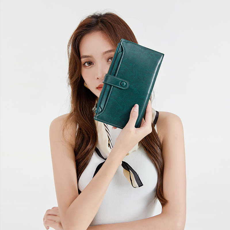 Womens Wallet RFID Blocking Credit Card Holder Large Capacity Bifold Multi Card Case with Zipper Pocket-Yellow