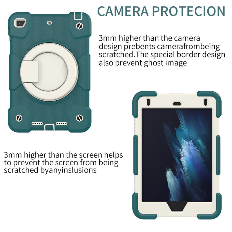 iPad Case For iPad Mini 4/5 with 360¡ãSwivel Stand-Blackish Green