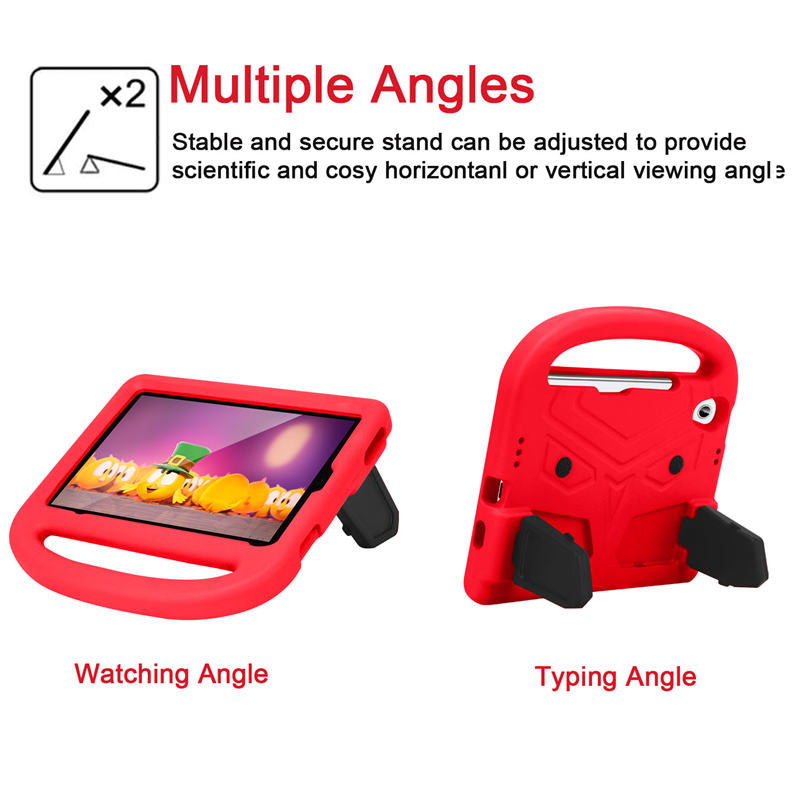 Sparrow iPad Case Kids Safe Shockproof Handle Stand Cover For Mini6-Red