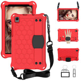 Hive Tablet Case For SamSung Tab A7 Lite 8.7(T220/T225) 2021/Tab A8 (P200/P225) 2019 Durable Stand Cover With Shoulder Strap-RedBlack