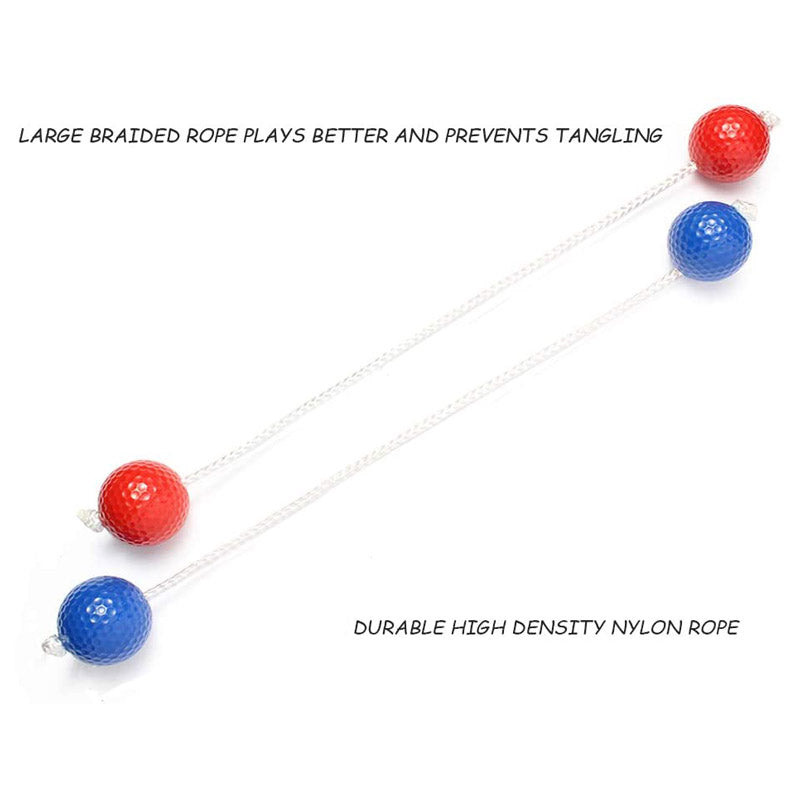 6 Pcs Ladder Toss Ball Replacement Set Kid Safe Soft Rubber Golf Balls-Red+Blue