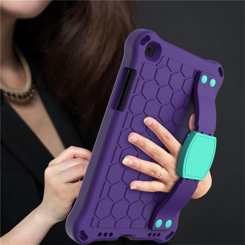 Hive SamSung Tab A 8.0 T380/T385/T387/T377/T330 Tablet Case Durable Stand Cover With Shoulder Strap-PurpleAqua