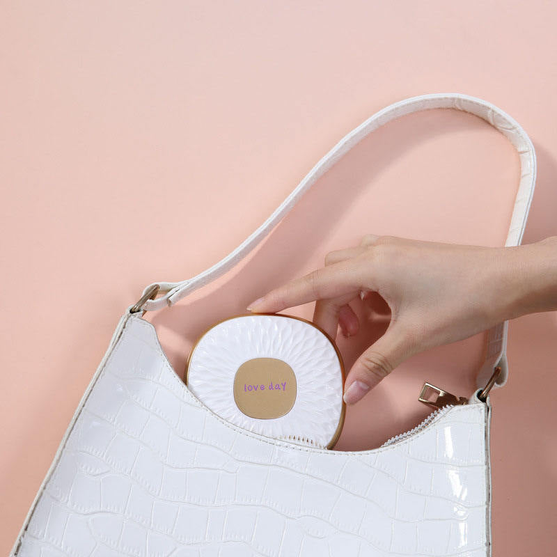 Home & LivingDouble Sided Magnification Travel Makeup Mirror-Pearl White