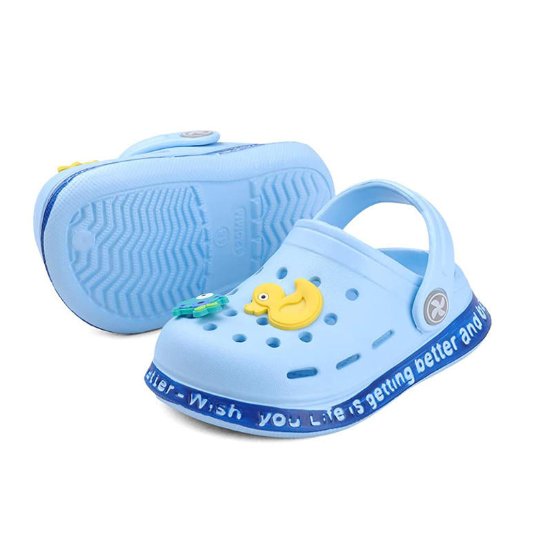 Childrens Clogs Boys Girls Soft Sandals Lightweight Non-Slip Shoes-SkyBlue