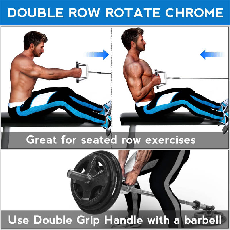 Double D Row Handle Cable Attachment Anti Slip Handle For Fitness Boating-634