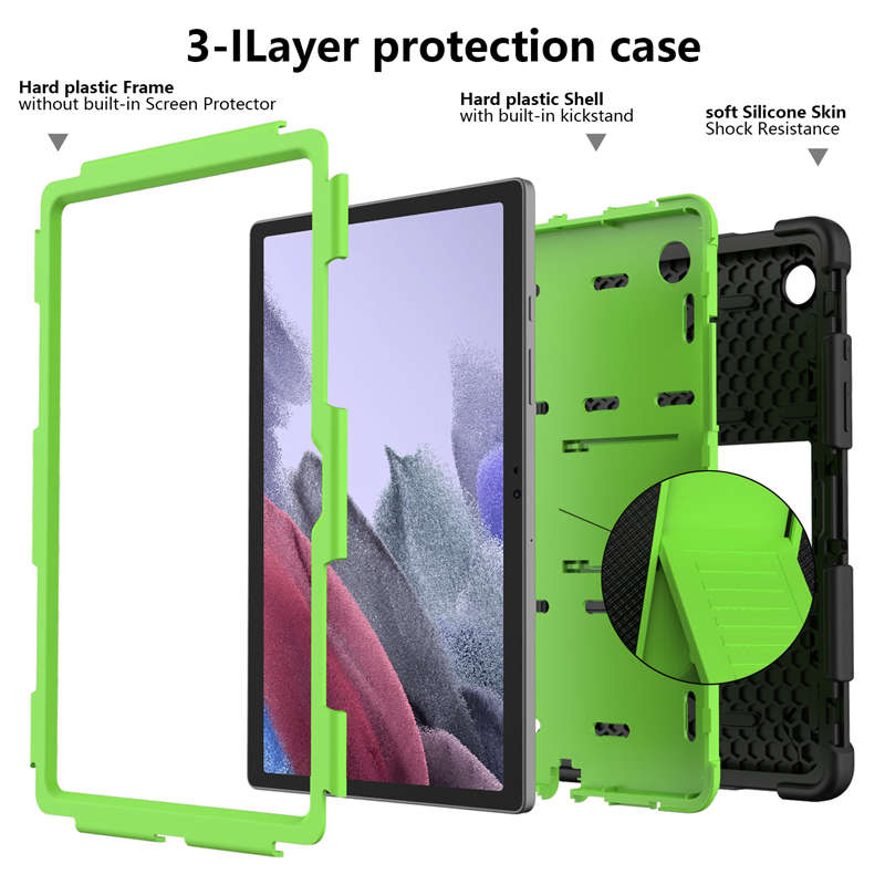 Samsung Tablet Case For Galaxy Tab A8 10.5inch 2021 (SM-X200/SM-X205/SM-X207)-BlackGreen