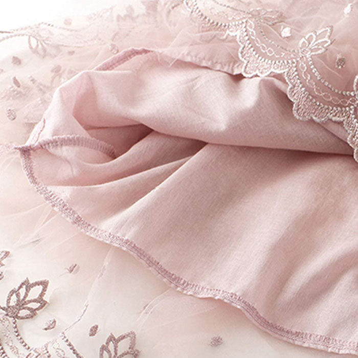 Flower Girls Wedding Dress Lace Sleeveless Tulle Summer Vintage Dresses-Pink