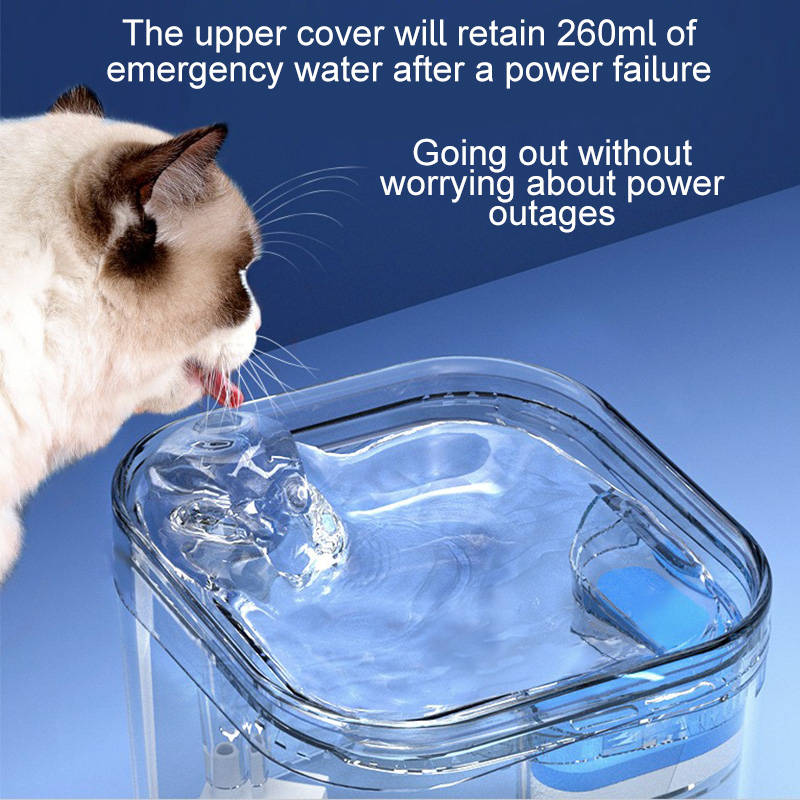 2.2L Pet Water Fountain with Two Flow Modes for Cats and Small Dogs