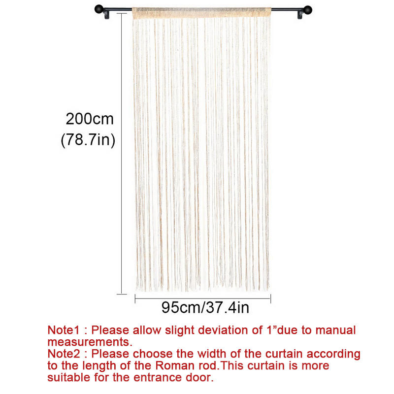 Home Decor Sequin Curtain for Doorway 37x79 inch Hanging-Champagne