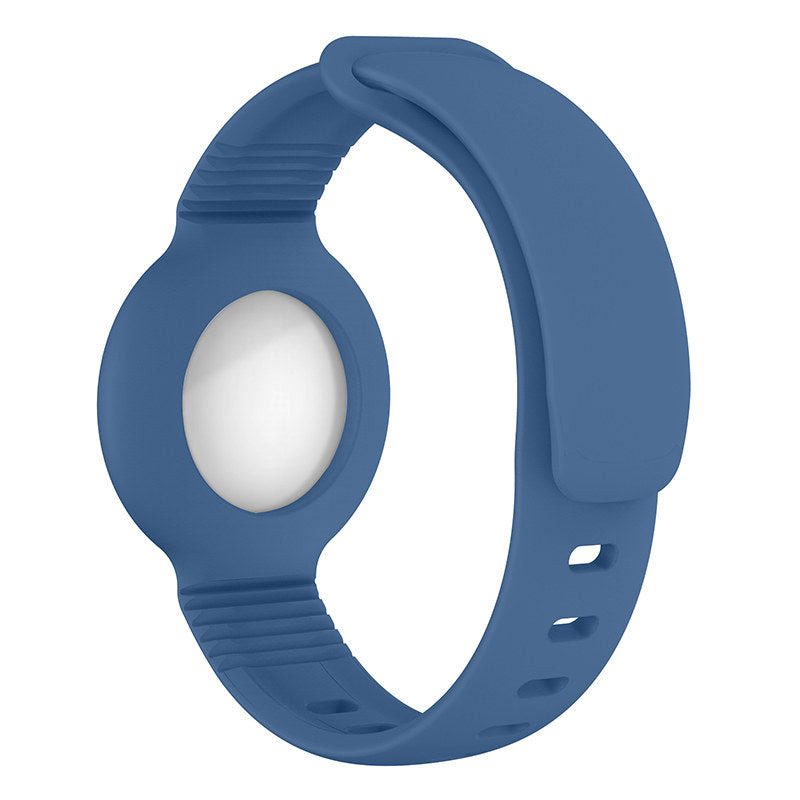 Apple Airtags Watch Strap Silicone Protective Sleeve-Blue