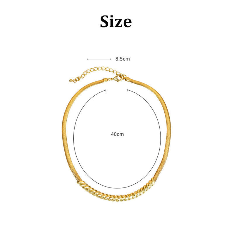 Herringbone Thick Necklace Snake Chain for Women Jewelry