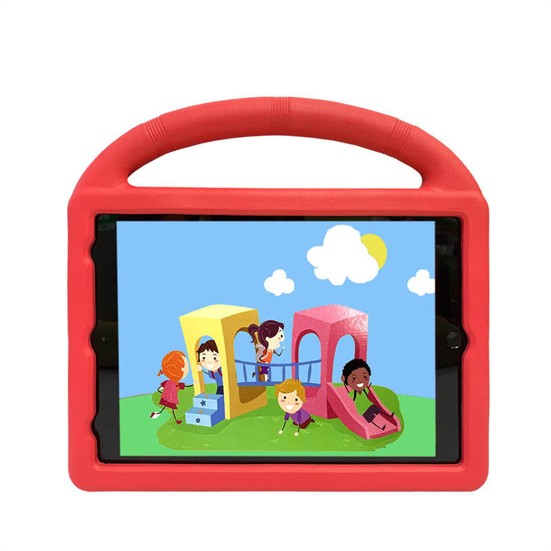 Wheel iPad Case For iPad 7/8/9 Air 3 Pro 10.5 inch Shockproof Stand Cover With Handle Stand-Red