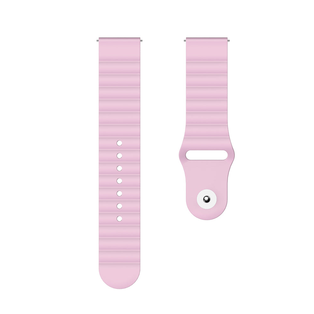 Wave Style Silicone Watch Band For Samsung Galaxy Watch 42/46mm Gear S3 Frontier/Classic(Pink)