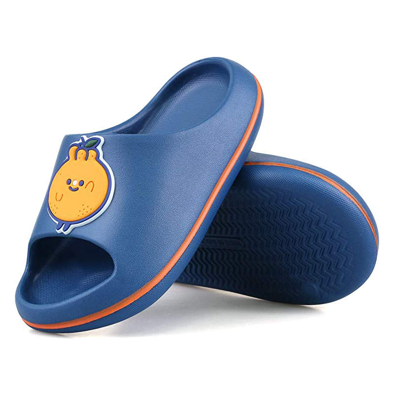 Toddler Girls Boys Non-Slip Shower Slippers Summer Beach Pool Water Shoes-Fruit DarkBlue