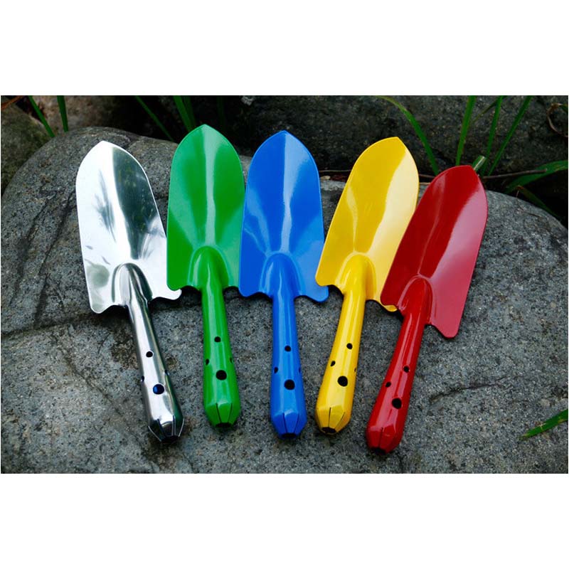 5 Packs Random Color Mini Colorful Metal Garden Hand Shovel, Flower Soil Planting Digging Transplanting Light Duty Tools