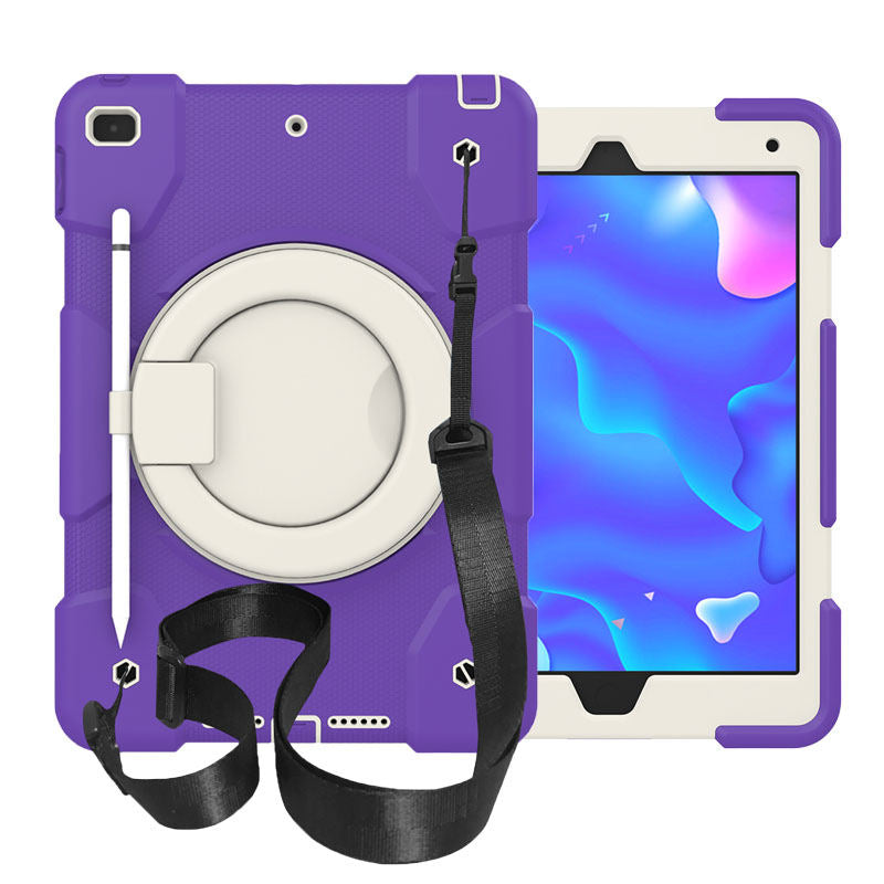 iPad Case For iPad 10.2 with 360¡ãSwivel Stand-Catharanthus Roseus