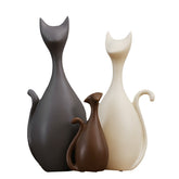 Home Decor Accessories Animal Porcelain Ornaments Ceramic Crafts Art Figurines-Cat
