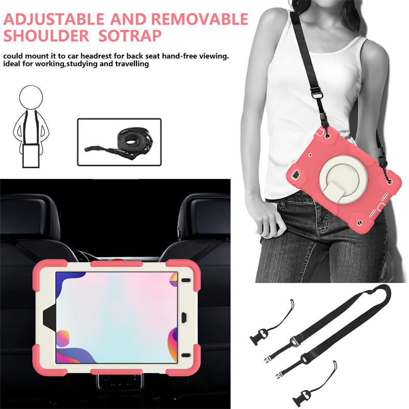 iPad Case For iPad Mini 4/5 with 360¡ãSwivel Stand-Begonia Red