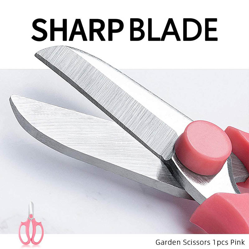 Home & LivingFloral Scissors Premium Steel Garden Plant Trimming Tools for Gardening Flower Arrangement - -Pink
