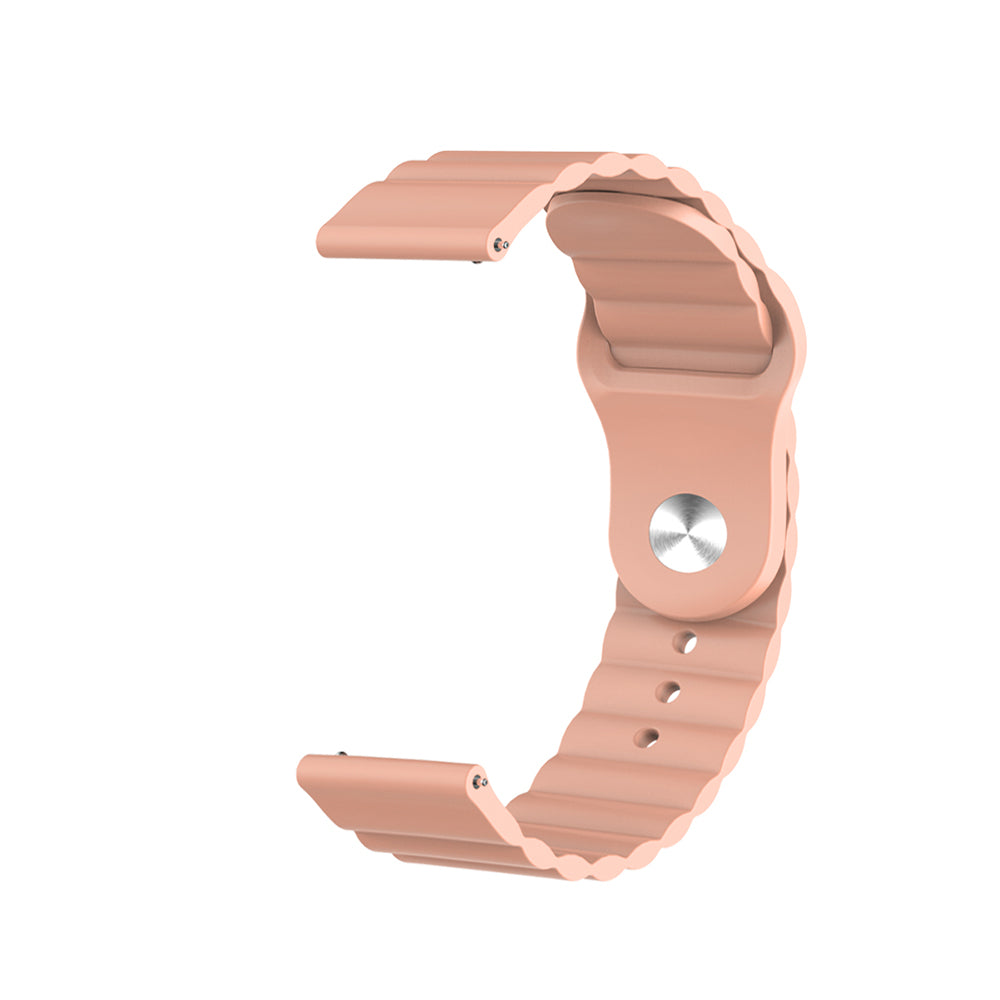 Wave Style Silicone Watch Band For Samsung Galaxy Watch 42/46mm Gear S3 Frontier/Classic(Flesh)