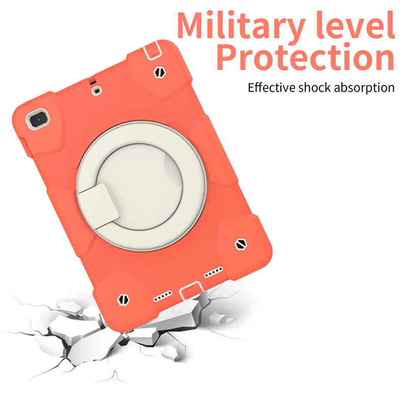 iPad Case For iPad 9.7/Air 2 with 360¡ãSwivel Stand-Coral Orange