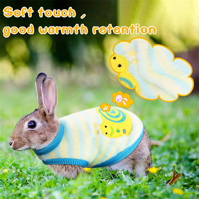Set of 2 Pcs Pet Fleece Sweaters Warm Printed Clothes for Small Dogs-Set3