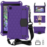 Hive SamSung Tab A 8.0 T380/T385/T387/T377/T330 Tablet Case Durable Stand Cover With Shoulder Strap-PurpleBlack