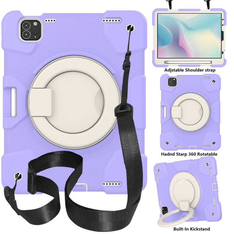 iPad Case For iPad Pro 11/Air 4 with 360¡ãSwivel Stand-Taro Purple