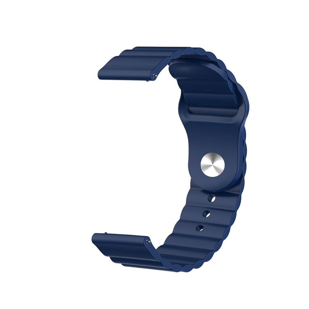 Wave Style Silicone Watch Band For Samsung Galaxy Watch 42/46mm Gear S3 Frontier/Classic(Blue)