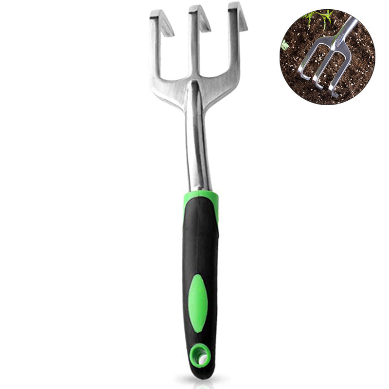 Home & LivingCultivator Hand Rake Aluminum Alloy Garden Tool with Ergonomic Rubberized Non-Slip Grip