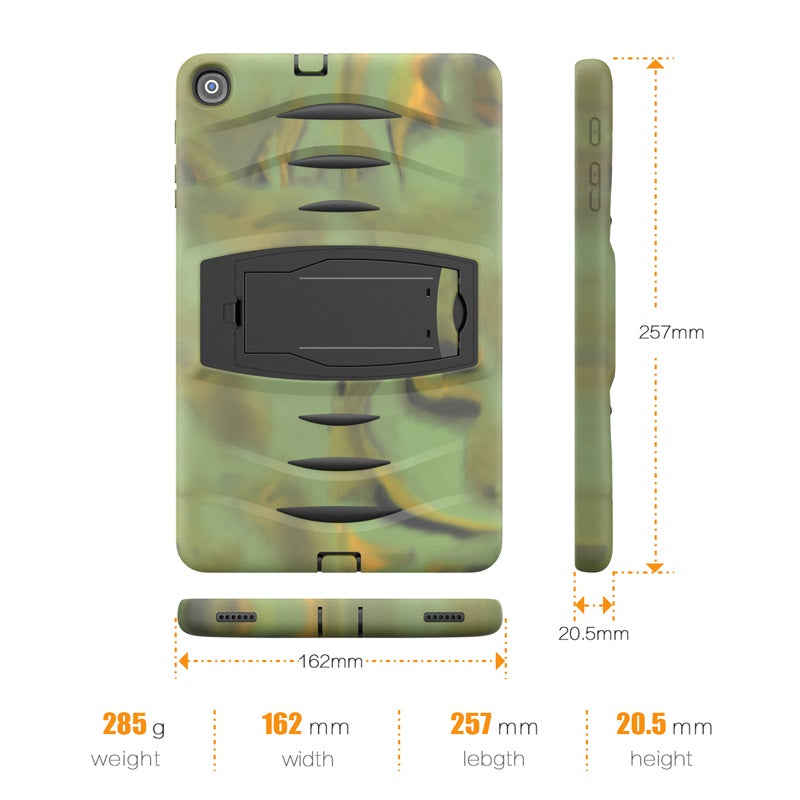 Shock Wave Kickstand Case Anti-Fall Protection For Samsung Tab A 10.1 T510/T515(2019)-Camouflage