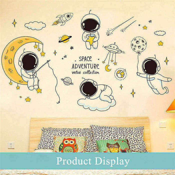 Creative Cartoon Removable 3D Wall Stickers Space Astronaut Decoration For Children Room-20
